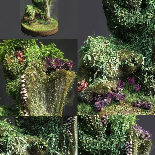 现代植物盆栽3D模型