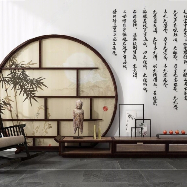 新中式电视柜休闲椅3D模型