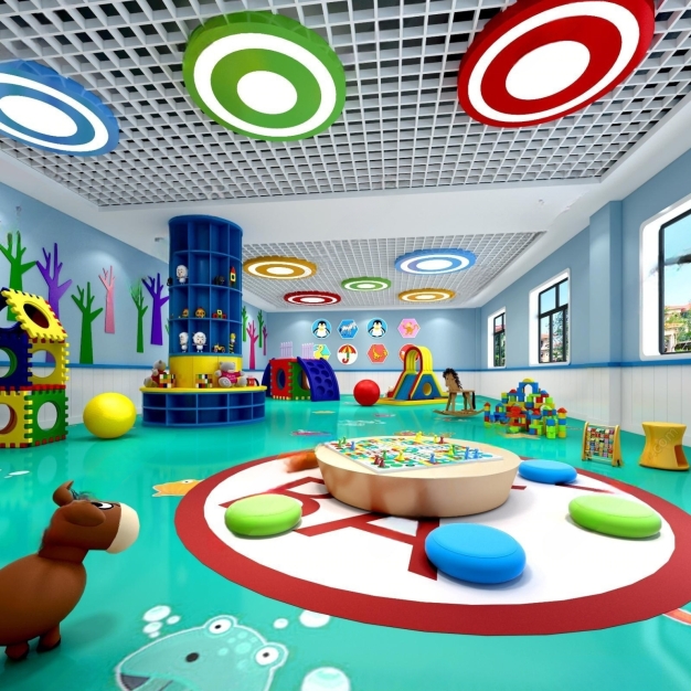 现代幼儿园3D模型