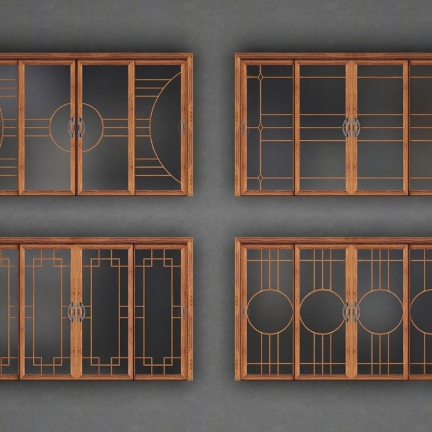 新中式窗户3D模型