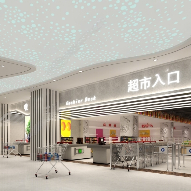 现代超市3D模型