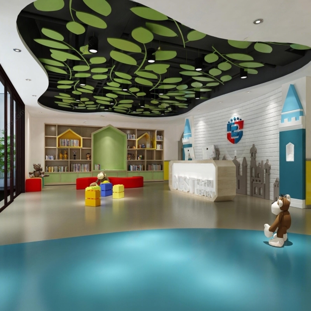 现代幼儿园3D模型