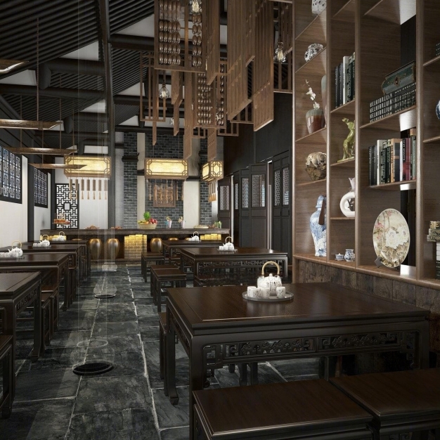 中式餐厅3D模型