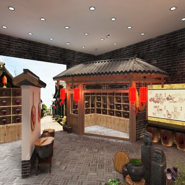 新中式酒庄3D模型