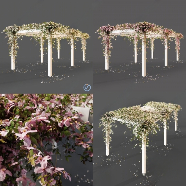 公园凉亭 廊架3D模型