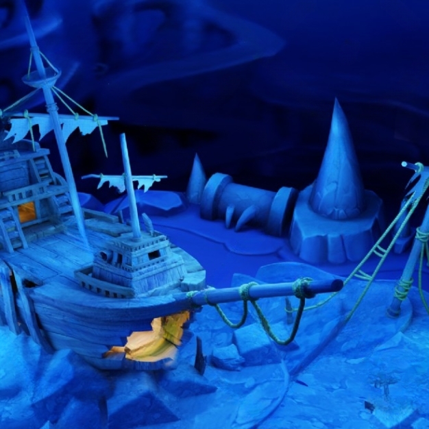 海底沉船游戏场景3D模型
