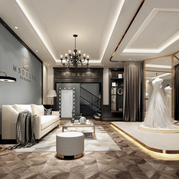 现代婚纱摄影店3D模型