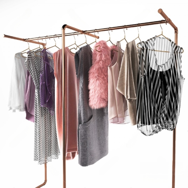 现代服装店衣架 女装 裙子3D模型