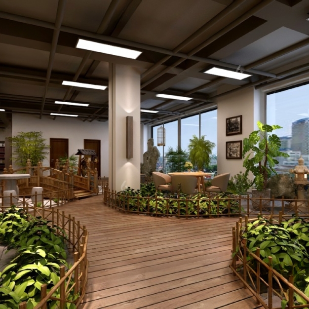 新中式餐厅3D模型
