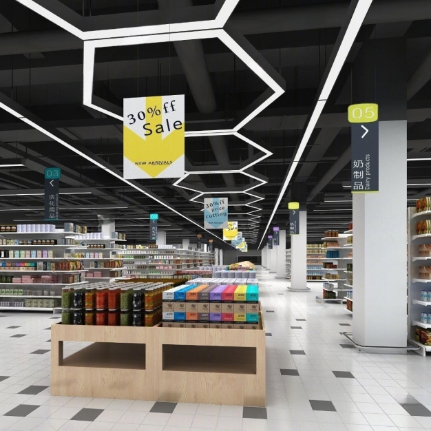 现代超市3D模型