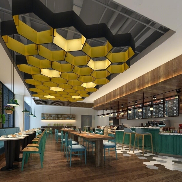 工业风餐厅3D模型
