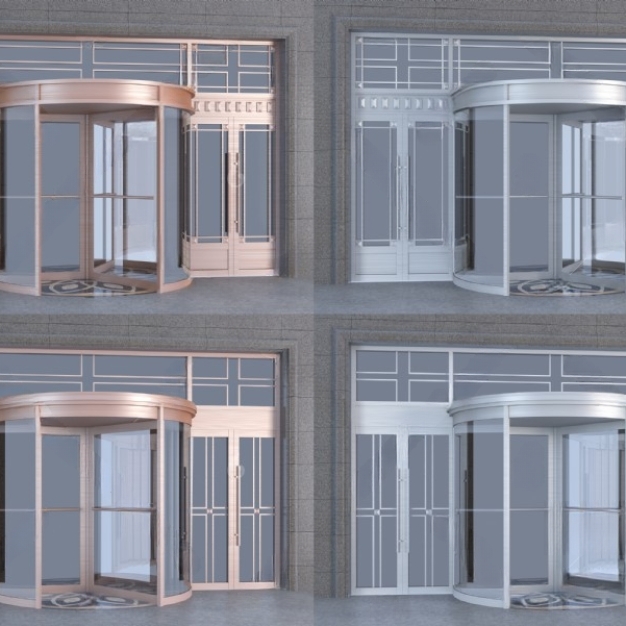 现代旋转门3D模型