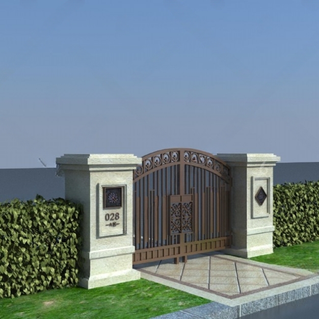 铁艺院门 大门3D模型