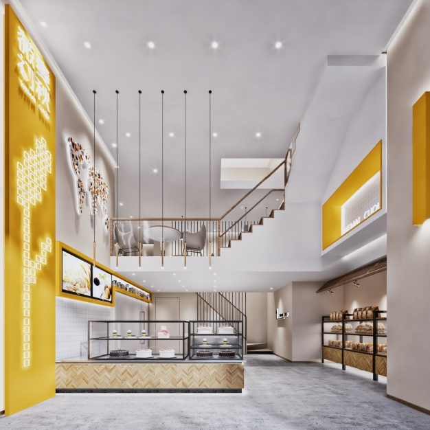 现代蛋糕店3D模型