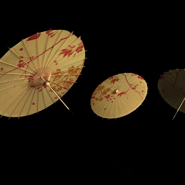 油纸伞3D模型