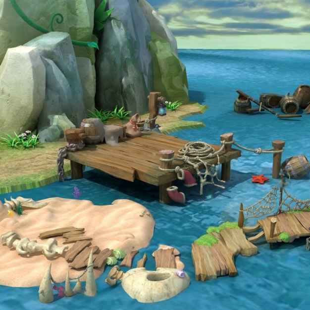 游戏卡通场景3D模型