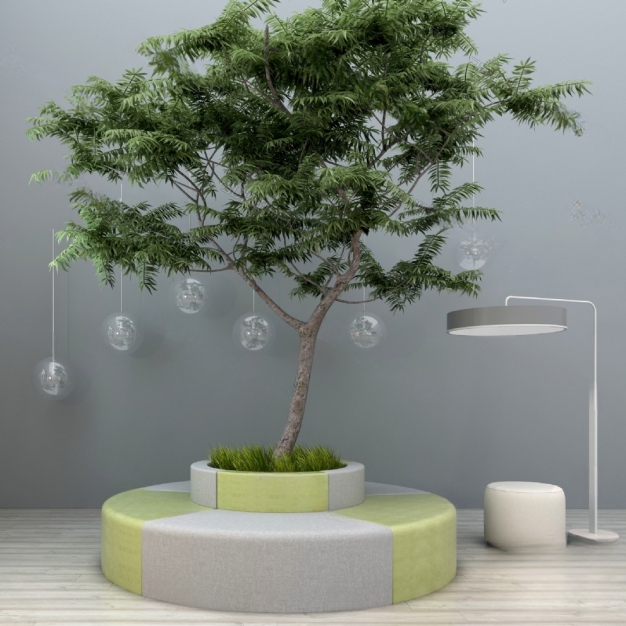 现代户外休闲座椅3D模型