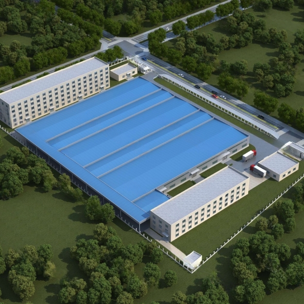 厂房建筑鸟瞰3D模型
