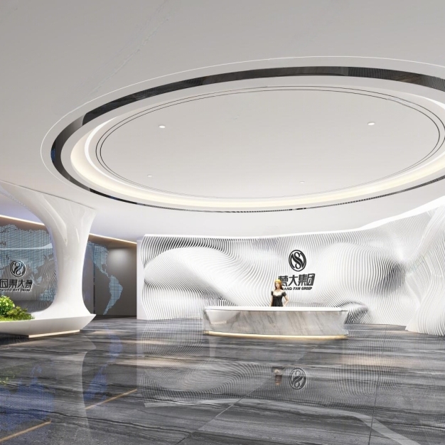 现代办公大厅3D模型