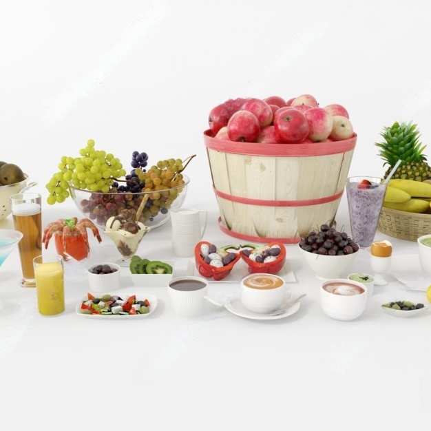 水果 咖啡 食物3D模型