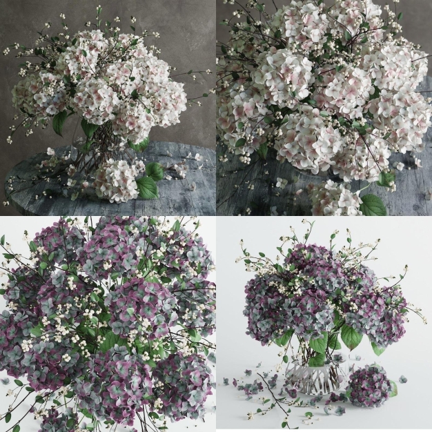 现代花艺摆件3D模型