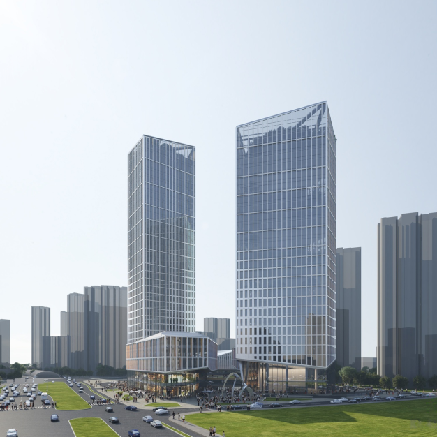 现代办公建筑大楼3D模型