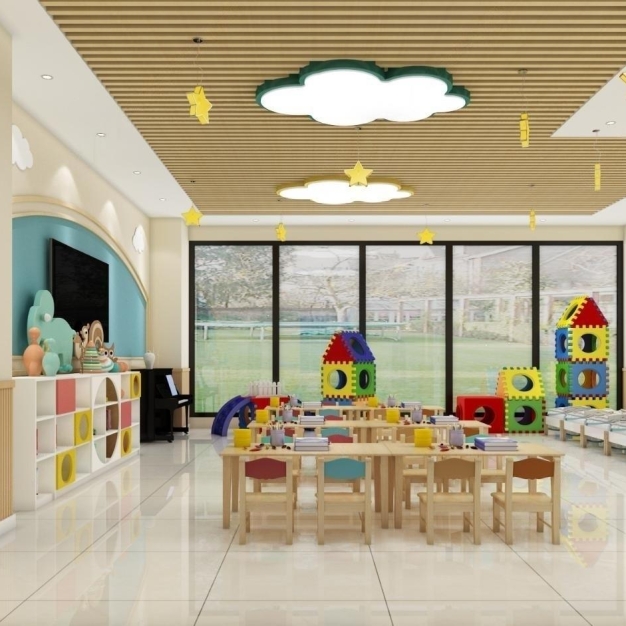 现代幼儿园教室3D模型