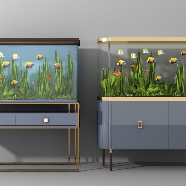现代鱼缸3D模型