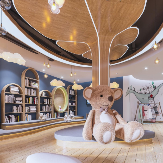 现代幼儿园大厅3D模型
