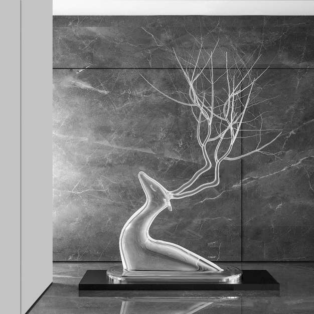 现代雕塑摆件3D模型