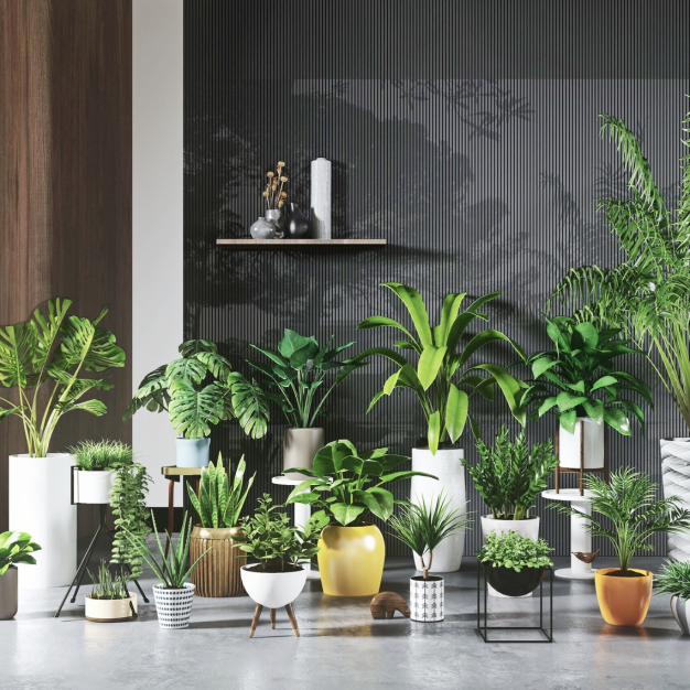 现代植物盆栽3D模型