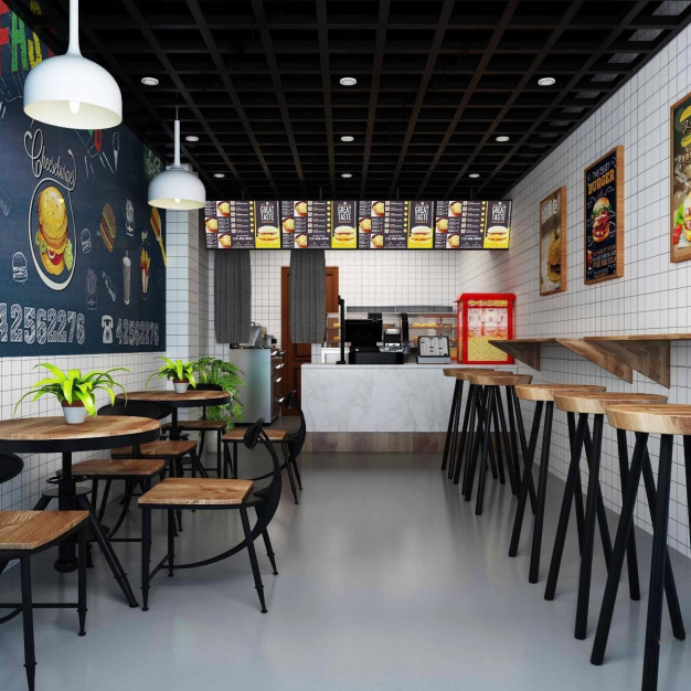工业风奶茶店3D模型
