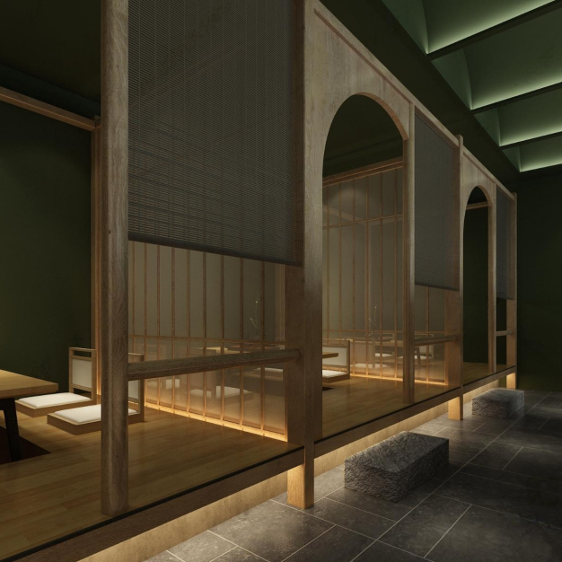 日式餐厅3D模型