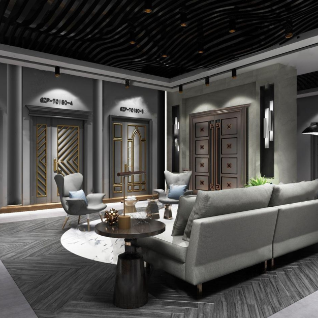 现代大门专卖店3D模型