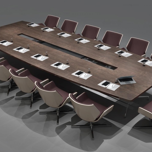现代会议桌3D模型