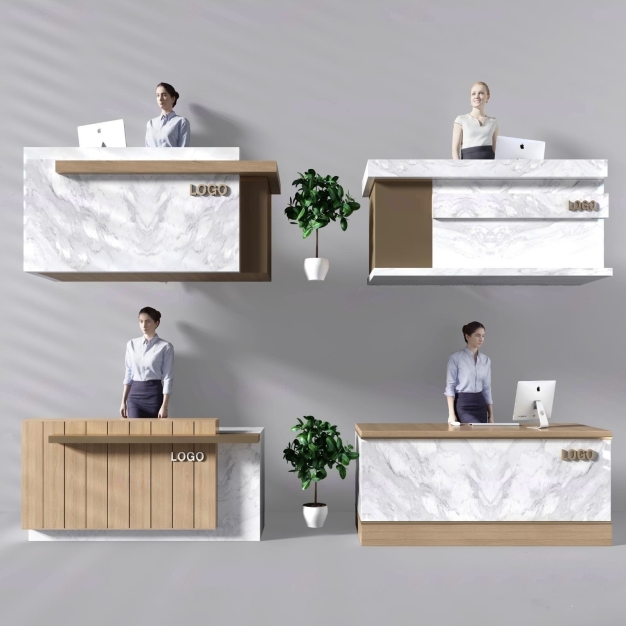 现代接待台3D模型