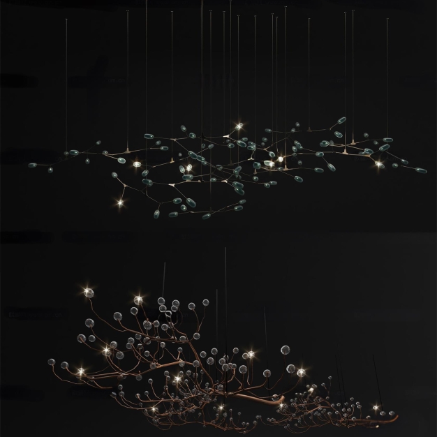 现代装饰吊灯3D模型