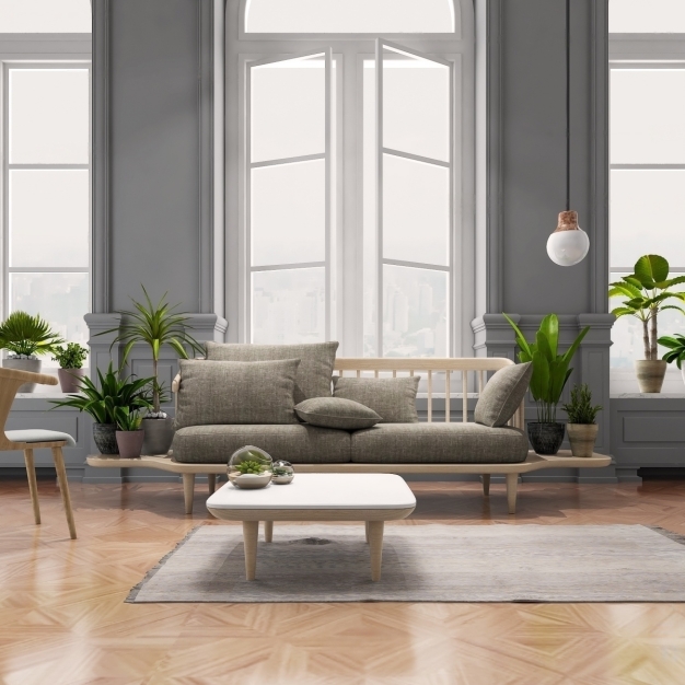 现代沙发茶几组合3D模型