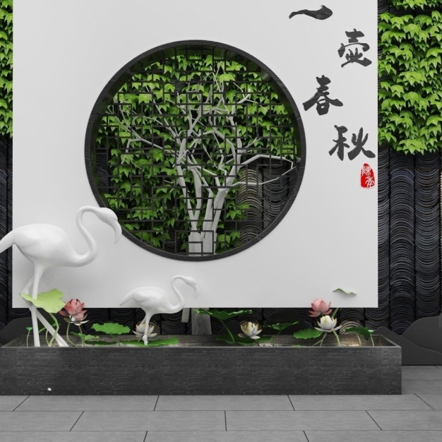 新中式园艺小品3D模型