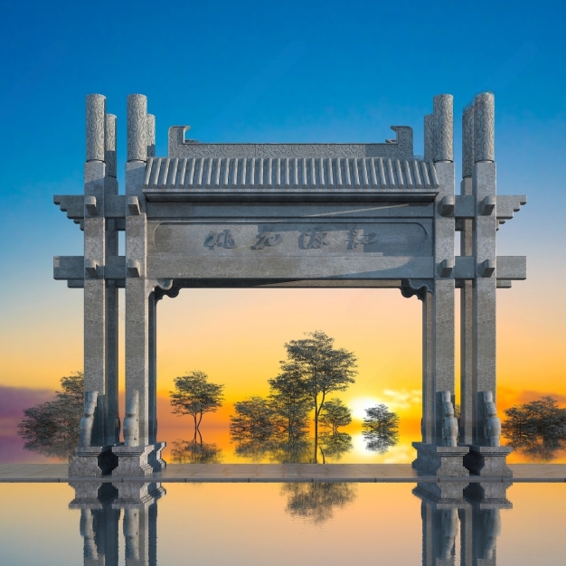 新中式牌坊 门楼3D模型