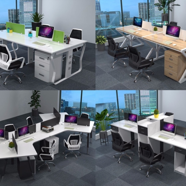 现代办公桌椅3D模型