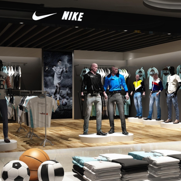 现代耐克服装店3D模型