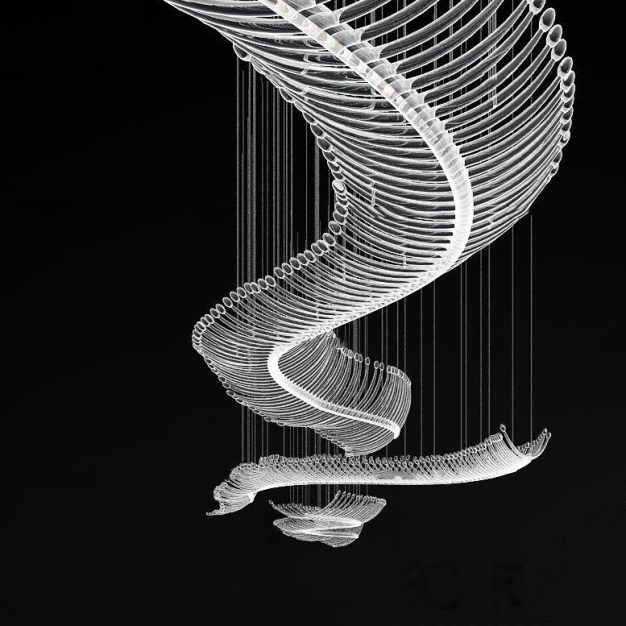 现代水晶吊灯3D模型