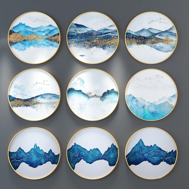新中式装饰画3D模型