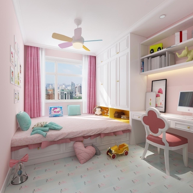 现代女孩房榻榻米卧室3D模型