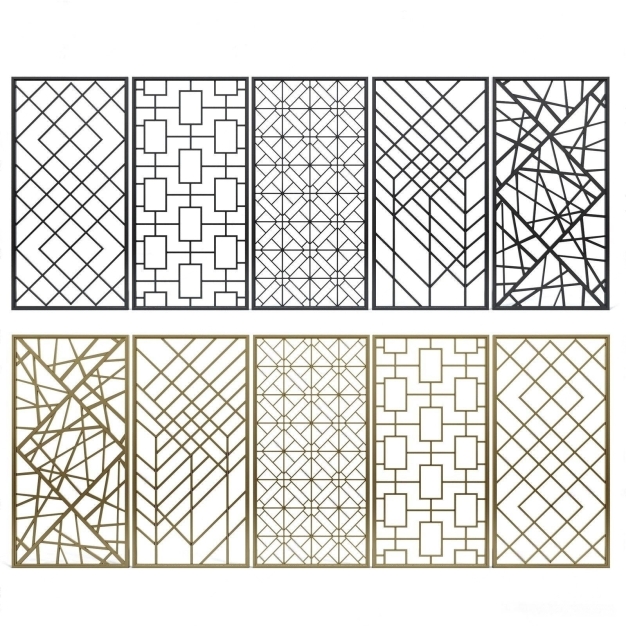 现代金属屏风隔断3D模型