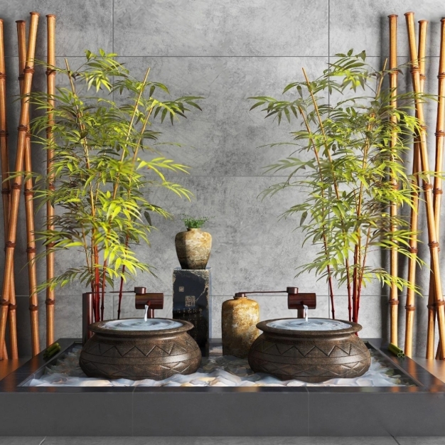新中式竹子园艺小品3D模型