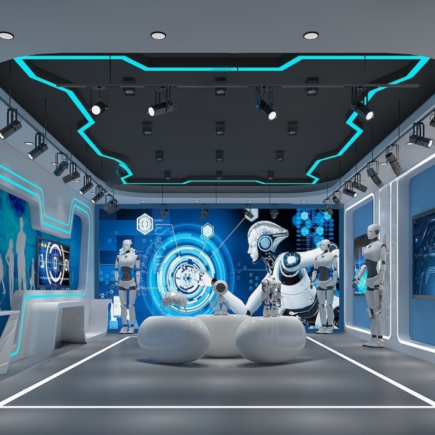 现代机器人展厅3D模型