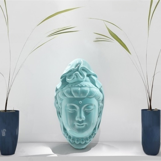 新中式佛像摆件3D模型