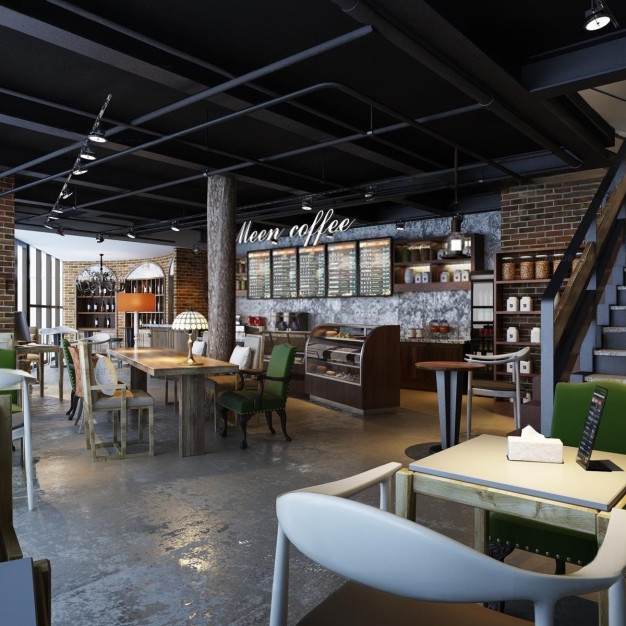 工业风咖啡店3D模型